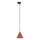 Lámpara colgante para sistema de raíles monofásico CONO 1xE27/15W/230V negro/color ladrillo