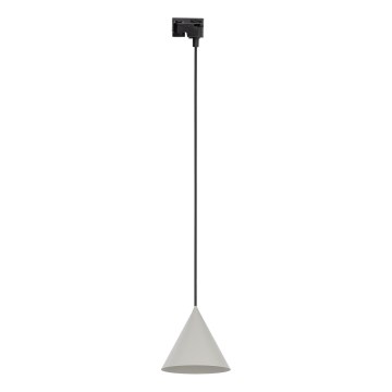 Lámpara colgante para sistema de raíles monofásico CONO 1xE27/15W/230V negro/gris
