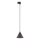 Lámpara colgante para sistema de raíles monofásico CONO 1xE27/15W/230V negro/marrón