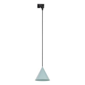 Lámpara colgante para sistema de raíles monofásico CONO 1xE27/15W/230V negro/menta
