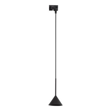 Lámpara colgante para sistema de raíles monofásico CONO MINI 1xGU10/10W/230V negro
