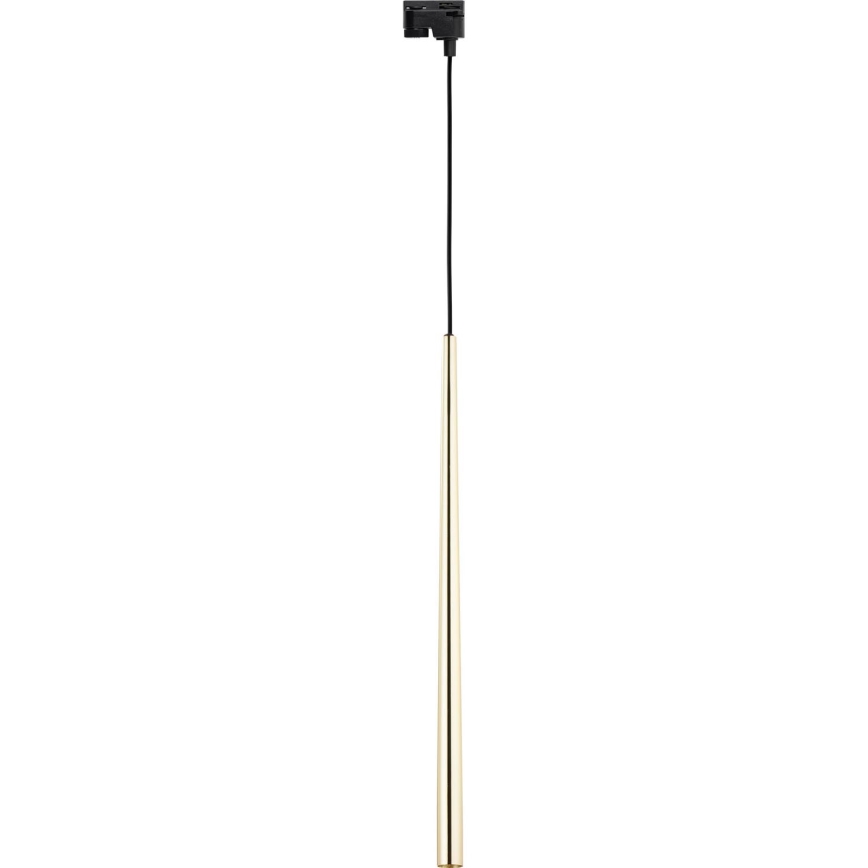 Lámpara colgante para sistema de raíles monofásico PIANO 1xG9/8W/230V dorado/negro