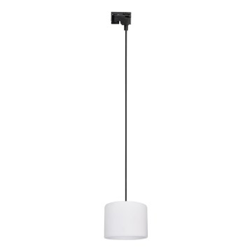 Lámpara colgante para sistema de raíles monofásico TRACER 1xE27/15W/230V diá. 20 cm negro/blanco