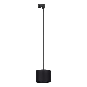 Lámpara colgante para sistema de raíles monofásico TRACER 1xE27/15W/230V diá. 20 cm negro