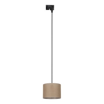 Lámpara colgante para sistema de raíles monofásico TRACER 1xE27/15W/230V diá. 20 cm negro/marrón