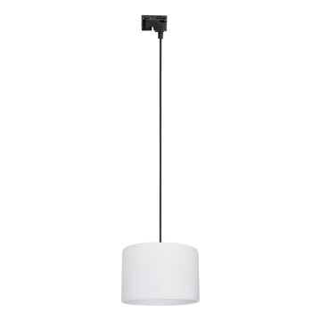 Lámpara colgante para sistema de raíles monofásico TRACER 1xE27/15W/230V diá. 30 cm negro/blanco