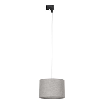 Lámpara colgante para sistema de raíles monofásico TRACER 1xE27/15W/230V diá. 30 cm negro/gris