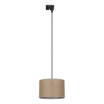 Lámpara colgante para sistema de raíles monofásico TRACER 1xE27/15W/230V diá. 30 cm negro/marrón
