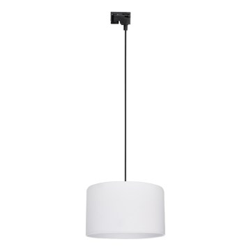 Lámpara colgante para sistema de raíles monofásico TRACER 1xE27/15W/230V diá. 38 cm negro/blanco
