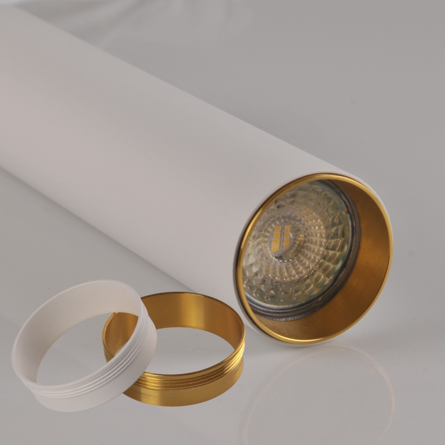Lámpara colgante para sistema de rieles MARIBEL 3xGU10/10W/230V + 1 m sistema de rieles blanco