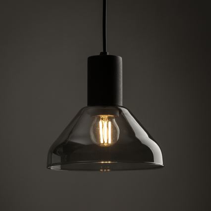 Lámpara colgante para sistema de rieles NEO 1xE27/15W/230V negro/negro ahumado