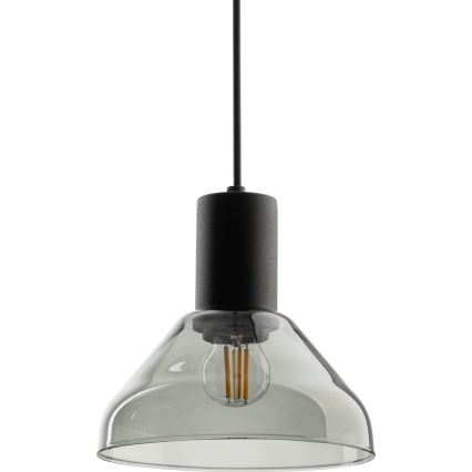Lámpara colgante para sistema de rieles NEO 1xE27/15W/230V negro/negro ahumado