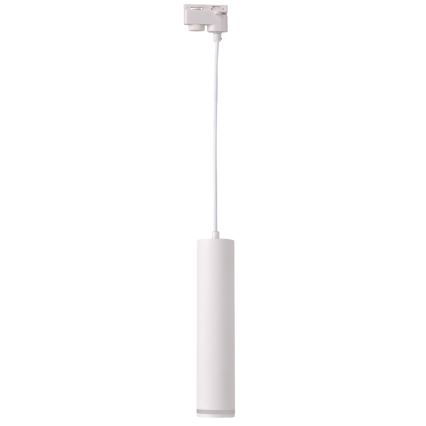 Lámpara colgante para sistema de rieles PARÍS 3xGU10/10W/230V + 1 m riel sistema blanco