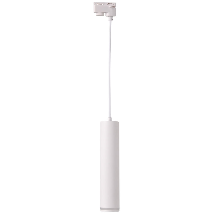 Lámpara colgante para sistema de rieles PARÍS 3xGU10/10W/230V + 1 m riel sistema blanco
