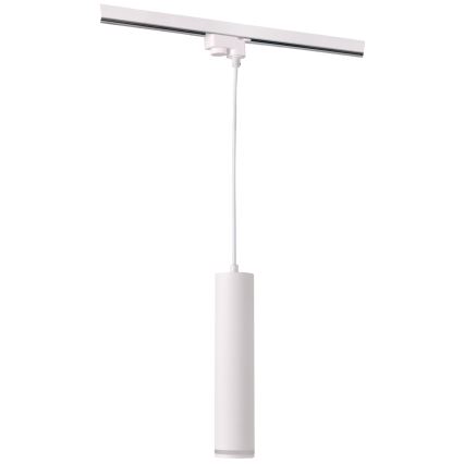 Lámpara colgante para sistema de rieles PARÍS 3xGU10/10W/230V + 1 m riel sistema blanco
