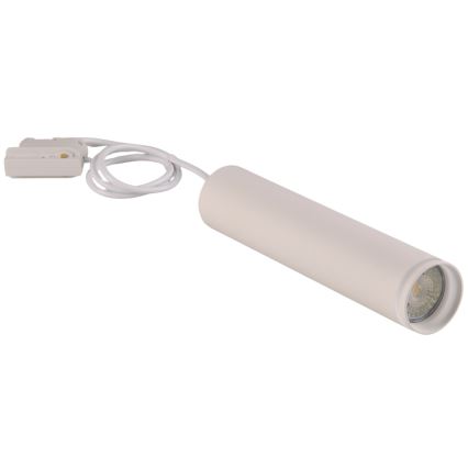 Lámpara colgante para sistema de rieles PARÍS 3xGU10/10W/230V + 1 m riel sistema blanco