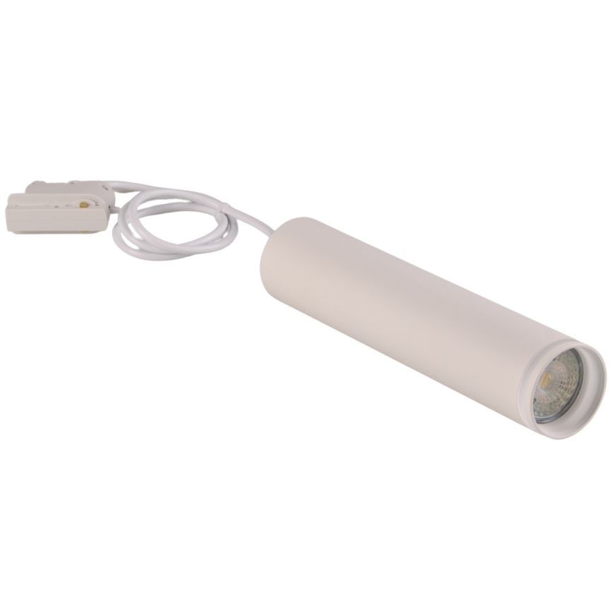 Lámpara colgante para sistema de rieles PARÍS 3xGU10/10W/230V + 1 m riel sistema blanco