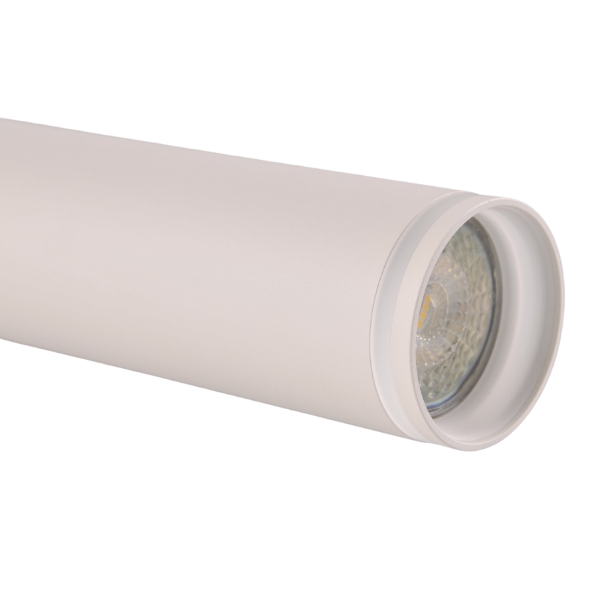 Lámpara colgante para sistema de rieles PARÍS 3xGU10/10W/230V + 1 m riel sistema blanco