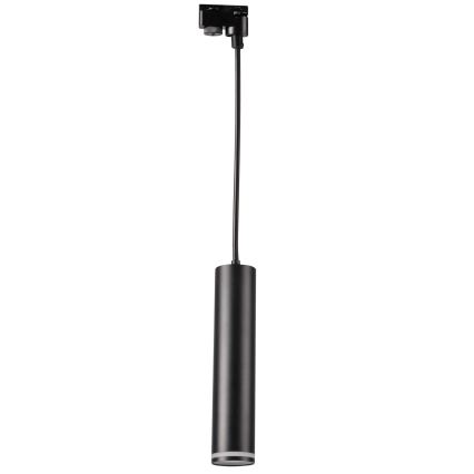 Lámpara colgante para sistema de rieles PARÍS 3xGU10/10W/230V + 1 m riel sistema negro