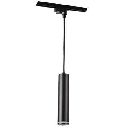 Lámpara colgante para sistema de rieles PARÍS 3xGU10/10W/230V + 1 m riel sistema negro