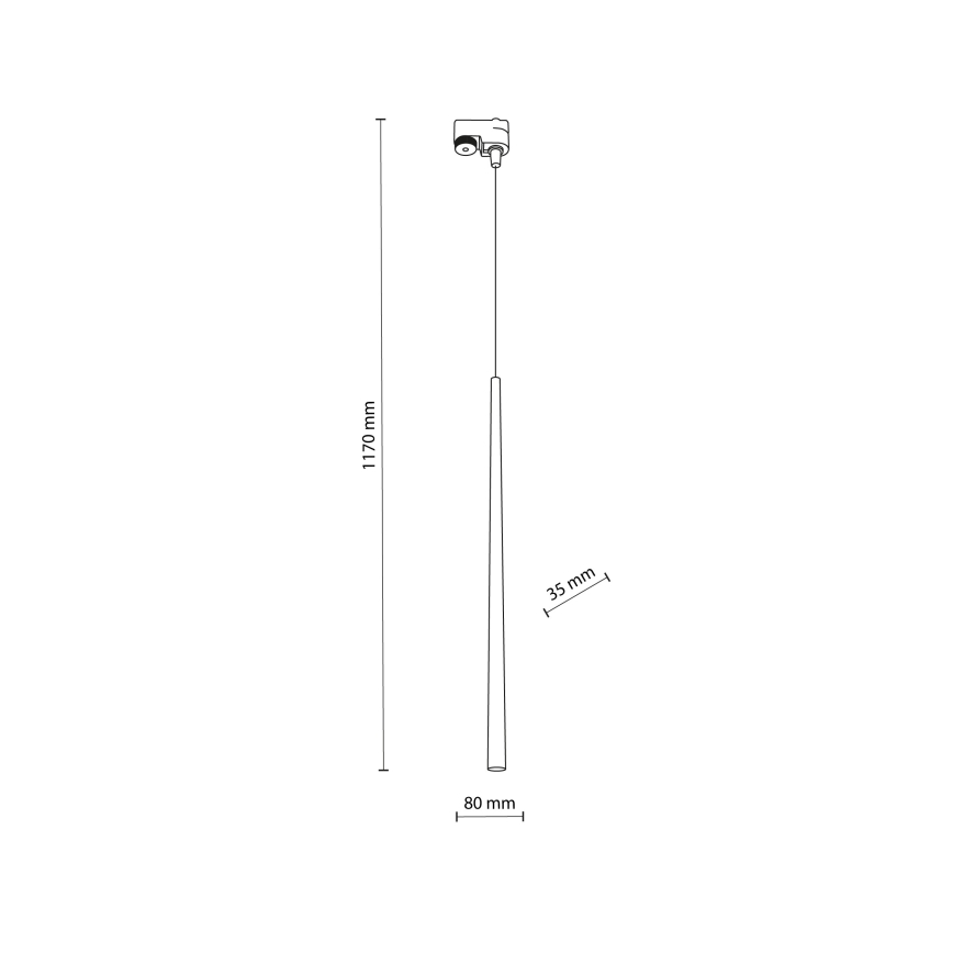 Lámpara colgante para sistema de rieles PIANO 1xG9/8W/230V negro