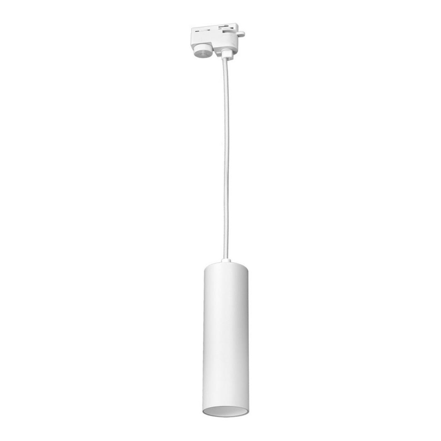 Lámpara colgante para sistema de rieles PIPE 1xGU10/25W/230V blanco