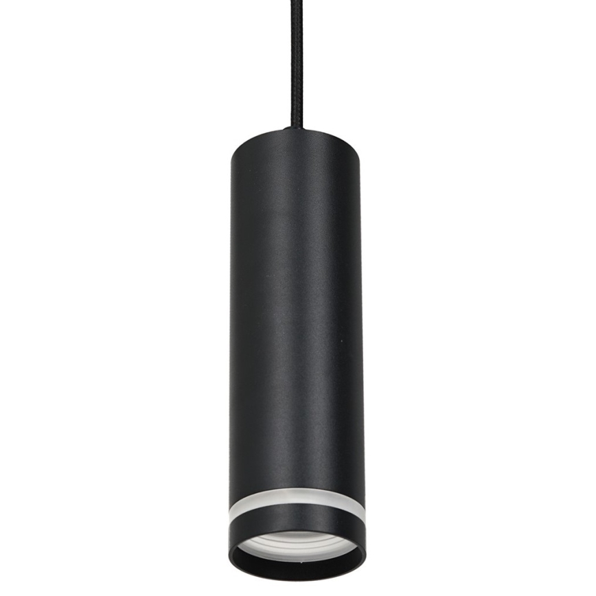 Lámpara colgante para sistema de rieles PIPE 1xGU10/25W/230V negro