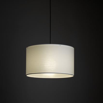 Lámpara colgante para sistema de raíles monofásico TRACER 1xE27/15W/230V diá. 38 cm negro/blanco