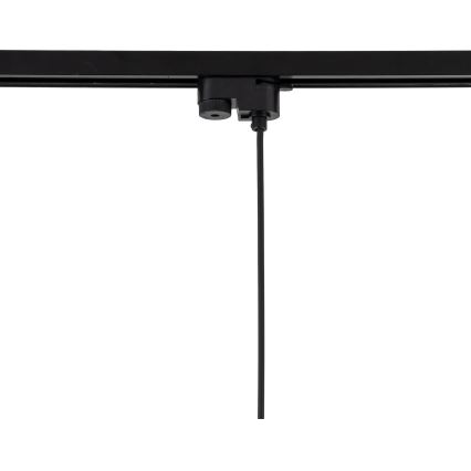 Lámpara colgante para sistema de raíles monofásico TRACER 1xE27/15W/230V diá. 38 cm negro