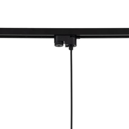 Lámpara colgante para sistema de raíles monofásico TRACER 1xE27/15W/230V diá. 38 cm negro/marrón