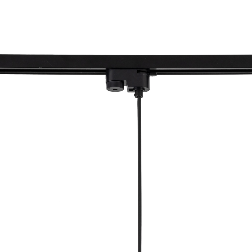 Lámpara colgante para sistema de raíles monofásico TRACER 1xE27/15W/230V diá. 38 cm negro/marrón