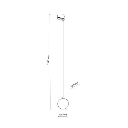 Lámpara colgante para sistema de raíles monofásico TRACER 1xG9/8W/230V negro/blanco