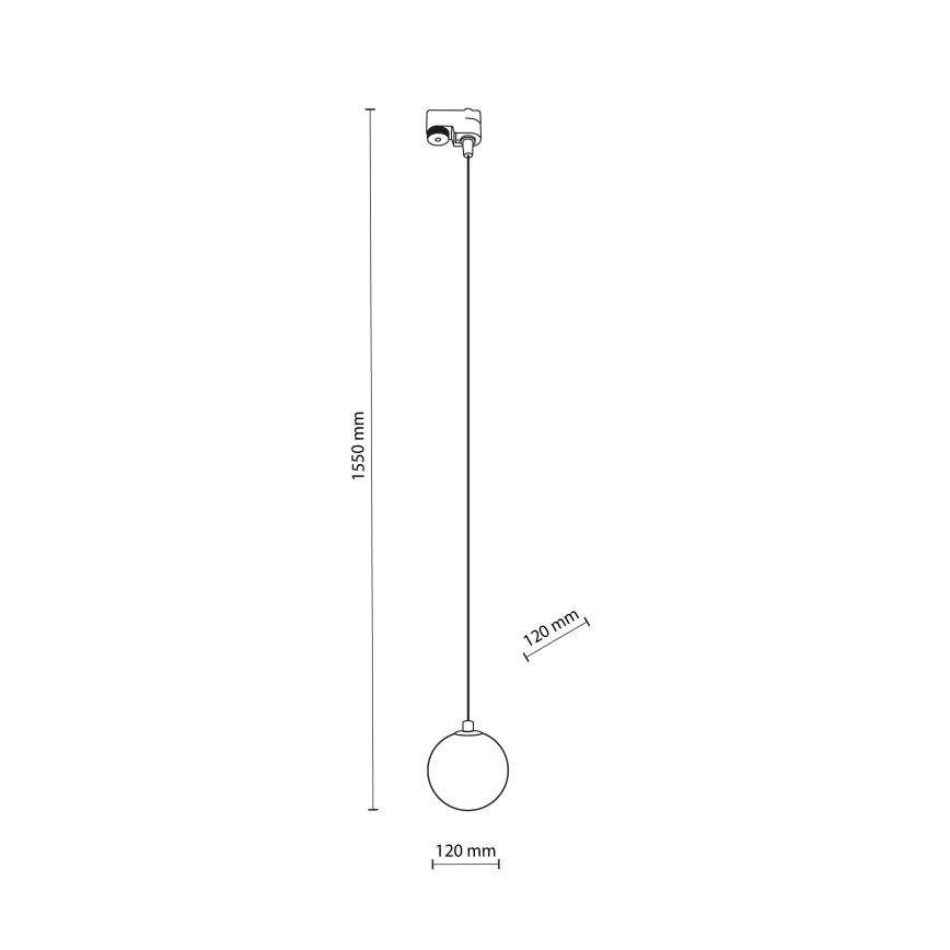 Lámpara colgante para sistema de raíles monofásico TRACER 1xG9/8W/230V negro/blanco