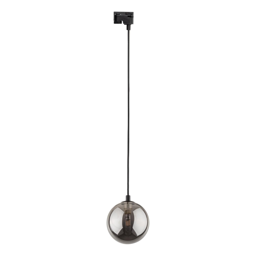 Lámpara colgante para sistema de rieles TRACER 1xG9/8W/230V negro/negro ahumado