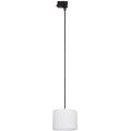 Lámpara colgante para sistema de rieles trifásico TRACER 1xE27/15W/230V diá. 20 cm negro/blanco