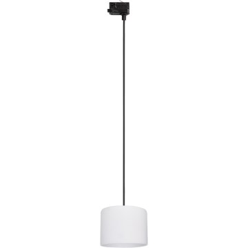 Lámpara colgante para sistema de rieles trifásico TRACER 1xE27/15W/230V diá. 20 cm negro/blanco