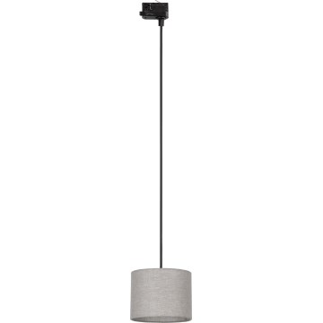Lámpara colgante para sistema de rieles trifásico TRACER 1xE27/15W/230V diá. 20 cm negro/gris