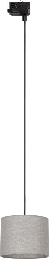 Lámpara colgante para sistema de rieles trifásico TRACER 1xE27/15W/230V diá. 20 cm negro/gris