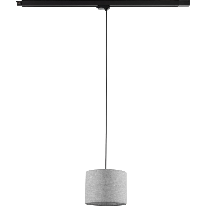 Lámpara colgante para sistema de rieles trifásico TRACER 1xE27/15W/230V diá. 20 cm negro/gris