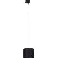 Lámpara colgante para sistema de rieles trifásico TRACER 1xE27/15W/230V diá. 20 cm negro