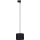 Lámpara colgante para sistema de rieles trifásico TRACER 1xE27/15W/230V diá. 20 cm negro