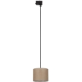 Lámpara colgante para sistema de rieles trifásico TRACER 1xE27/15W/230V diá. 20 cm negro/marrón