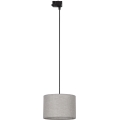 Lámpara colgante para sistema de rieles trifásico TRACER 1xE27/15W/230V diá. 30 cm negro/gris