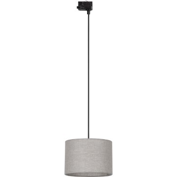 Lámpara colgante para sistema de rieles trifásico TRACER 1xE27/15W/230V diá. 30 cm negro/gris