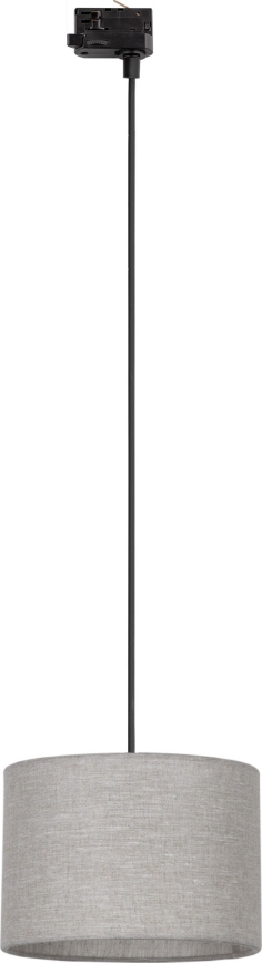 Lámpara colgante para sistema de rieles trifásico TRACER 1xE27/15W/230V diá. 30 cm negro/gris