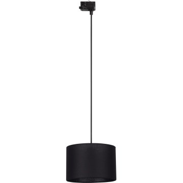 Lámpara colgante para sistema de rieles trifásico TRACER 1xE27/15W/230V diá. 30 cm negro