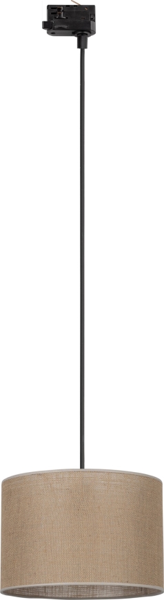 Lámpara colgante para sistema de rieles trifásico TRACER 1xE27/15W/230V diá. 30 cm negro/marrón