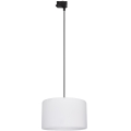 Lámpara colgante para sistema de rieles trifásico TRACER 1xE27/15W/230V diá. 38 cm negro/blanco