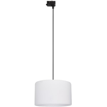 Lámpara colgante para sistema de rieles trifásico TRACER 1xE27/15W/230V diá. 38 cm negro/blanco