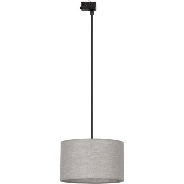 Lámpara colgante para sistema de rieles trifásico TRACER 1xE27/15W/230V diá. 38 cm negro/gris